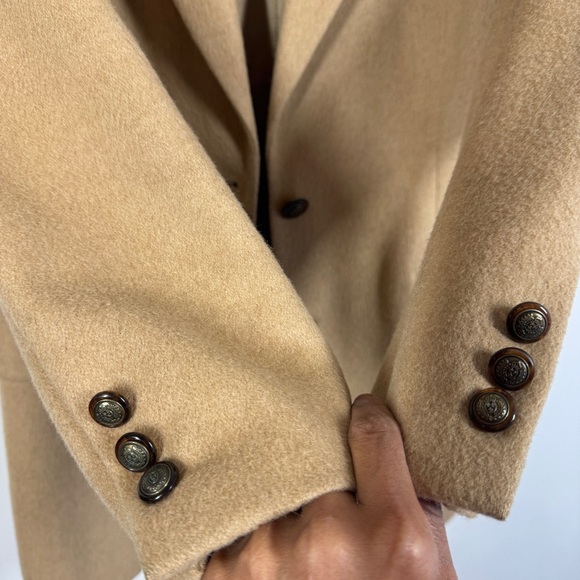 Vintage Talbots Camel Hair Blazer Tan Size 10 Made in Italy Classic Wool Coat - Picture 8 of 14
